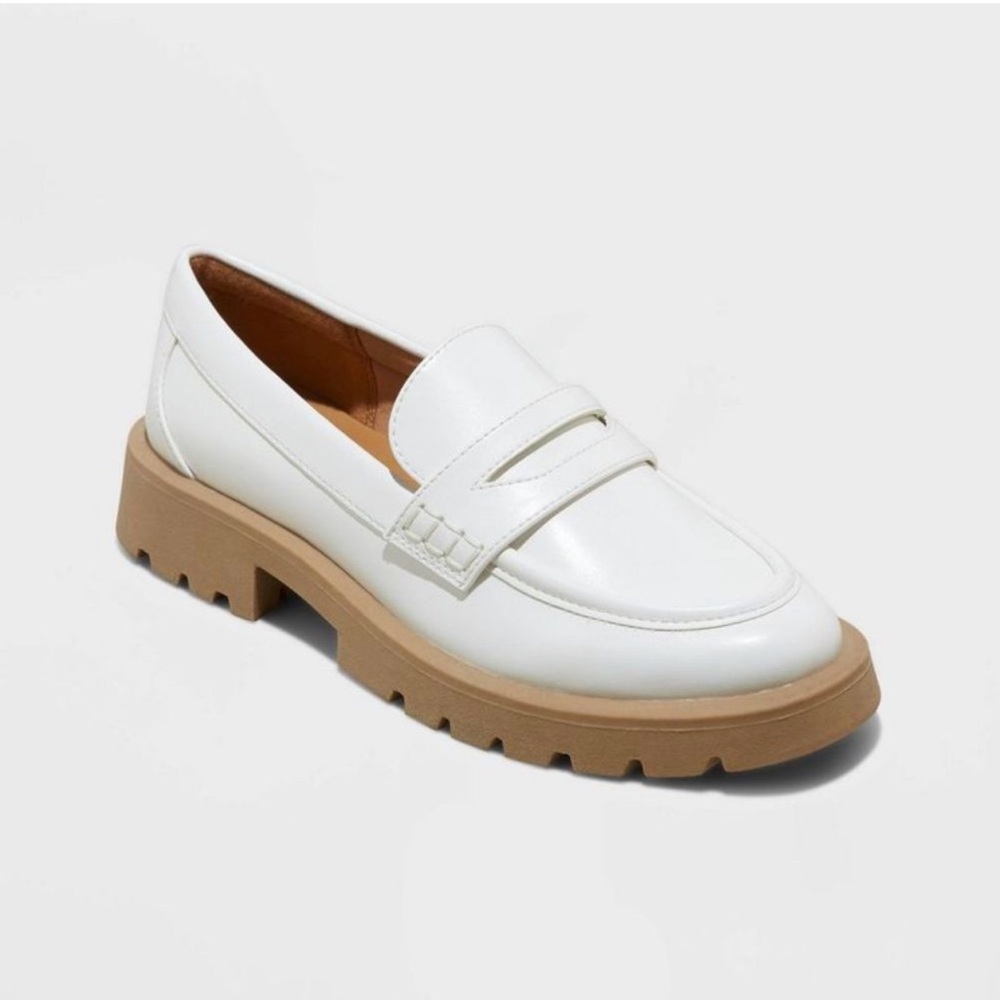 Women's Archie Loafer Flats - A New Day Off-White 11